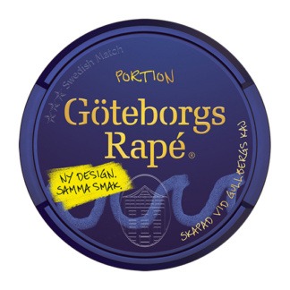 Göteborgs Rapé Portion Ny Design Text
