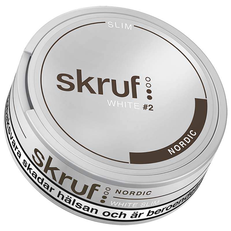 Skruf Slim Liquorice Nordic White Stock