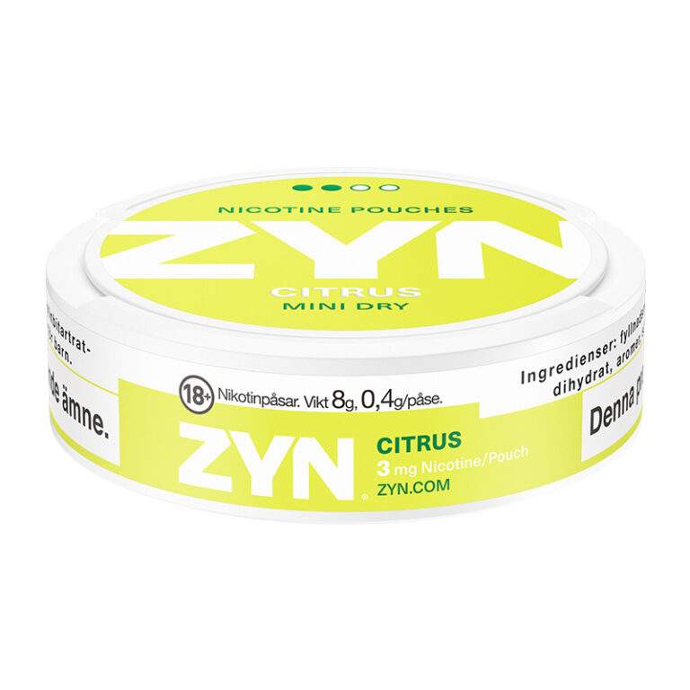 ZYN citrus mini dry liggande