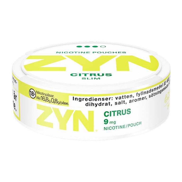 ZYN citrus slim strong liggande