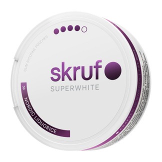 skruf SUPERWHITE no 58 Nordic Liquorice Extra Stark