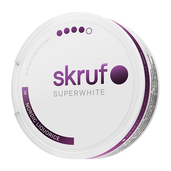 skruf SUPERWHITE no 58 Nordic Liquorice Extra Stark