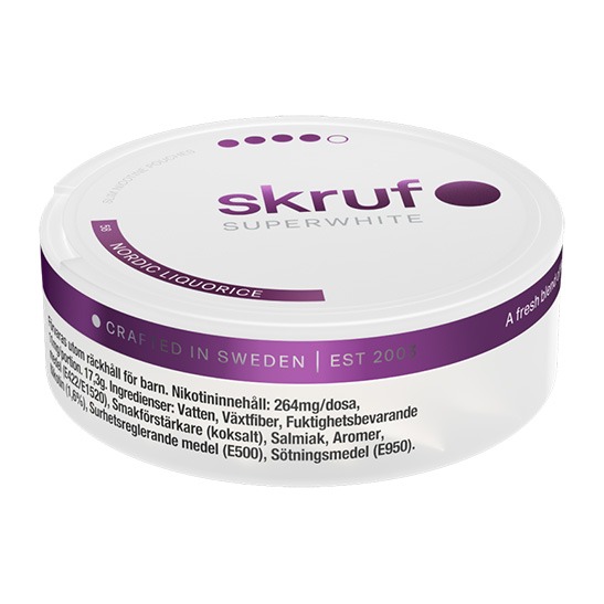 skruf SUPERWHITE no 58 Nordic Liquorice Extra Stark 5