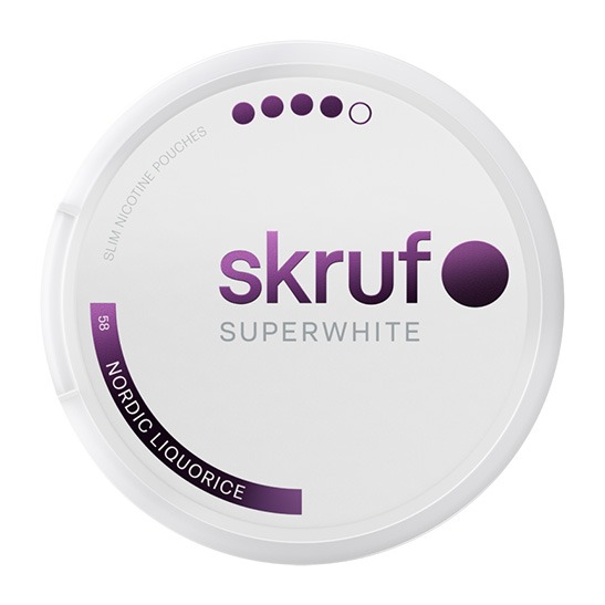 skruf SUPERWHITE no 58 Nordic Liquorice Extra Stark 2