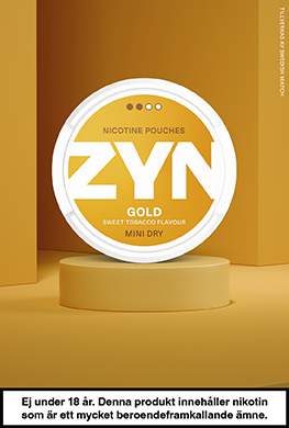Zyn MiniDry Gold banner