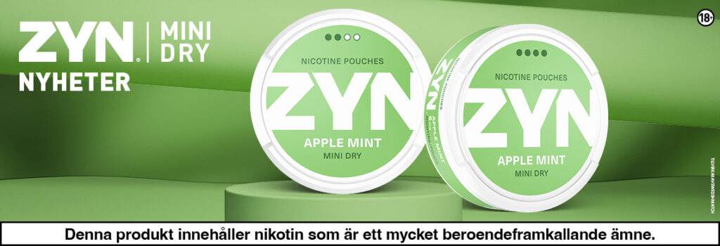 ZYN mini dry Apple Mint Snus Banner