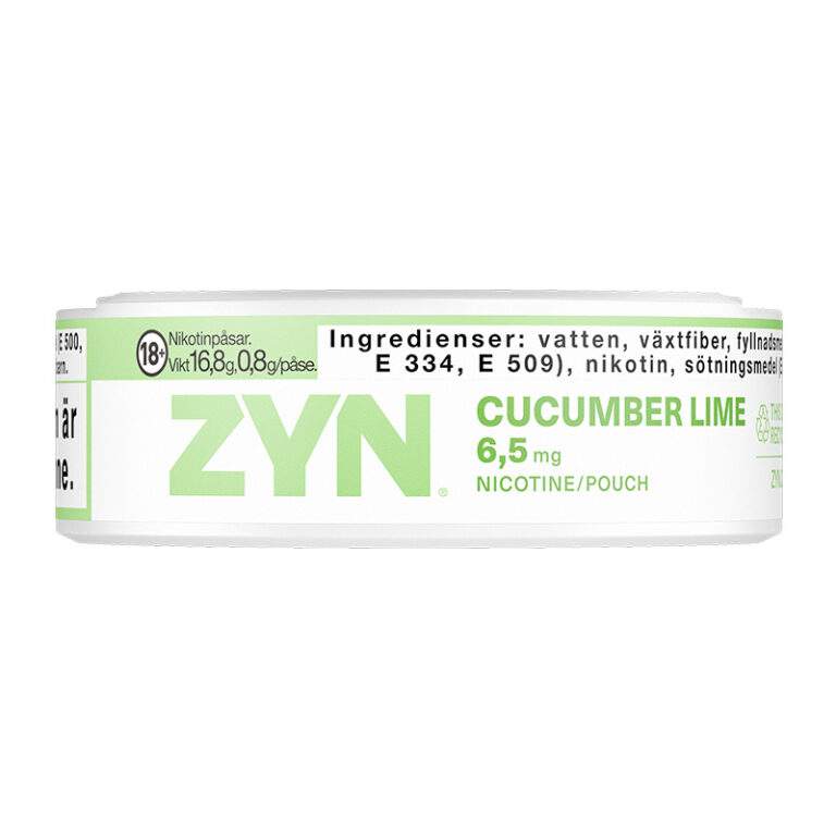 ZYN Cucumber lime slim sida