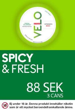 VELO Fresh Jalapeno Box 88 kr 3-pack