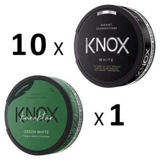 Knox 10 st White Portion och 1 st Karaktär Green 11 pack