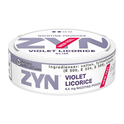 ZYN Violet Licorice Slim Liggande tillfällig design