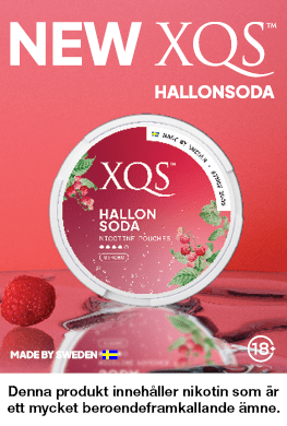 XQS Hallonsoda Box banner
