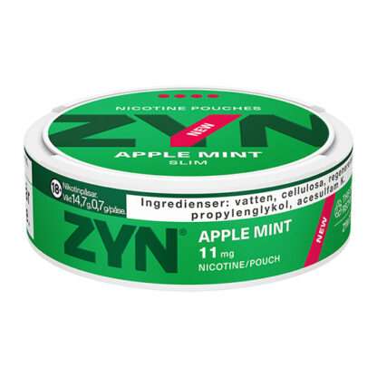ZYN Slim Apple Mint Extra Strong Liggande