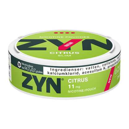 ZYN Slim Citrus Extra Strong Liggande
