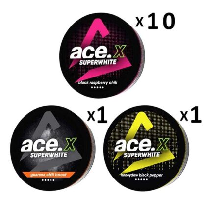 ACE X Mix 12 pack 10 st Raspberry + 1 st Honeydow + 1 st Guarana