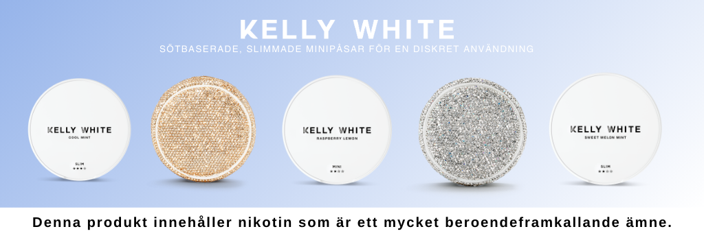 Kelly White Snus Varumärkesbanner Top