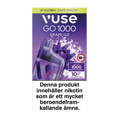 Vuse GO Box 1000 Grape Ice 10mg 2