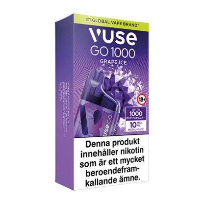 Vuse GO Box 1000 Grape Ice 10mg 3