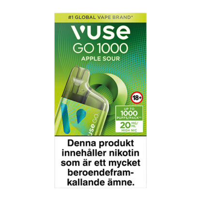 Vuse GO Box 1000 Apple Sour 20mg 2