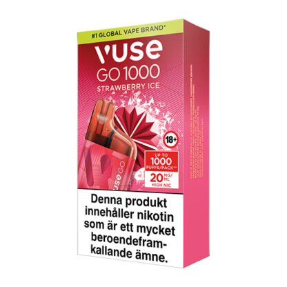 Vuse GO Box 1000 Strawberry Ice 20mg