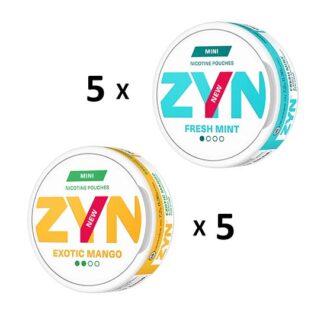 ZYN Mini Mix 10p 5 + 5 Exotic Mango och Fresh Mint