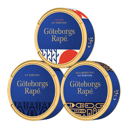 Göteborgs Rapé Mix 3 pack Lingon & Gullbergs Kaj & Vit Portion