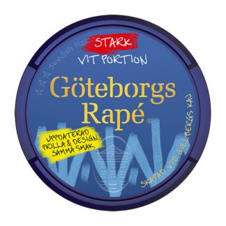 Göteborgs Rapé White Strong tillfällig text