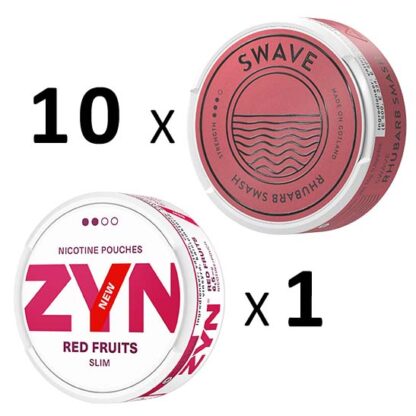 Swave Mix 10 st Rhubarb Smash Slim och 1 st ZYN