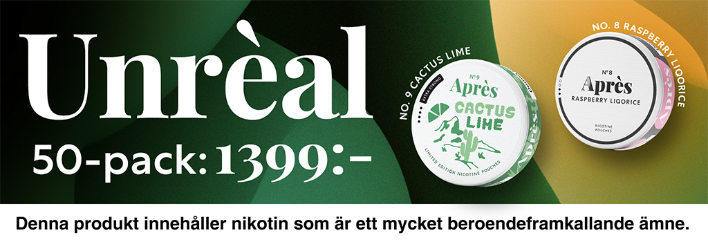 Après Vitt Snus Top Banner 1399 kr 50-pack