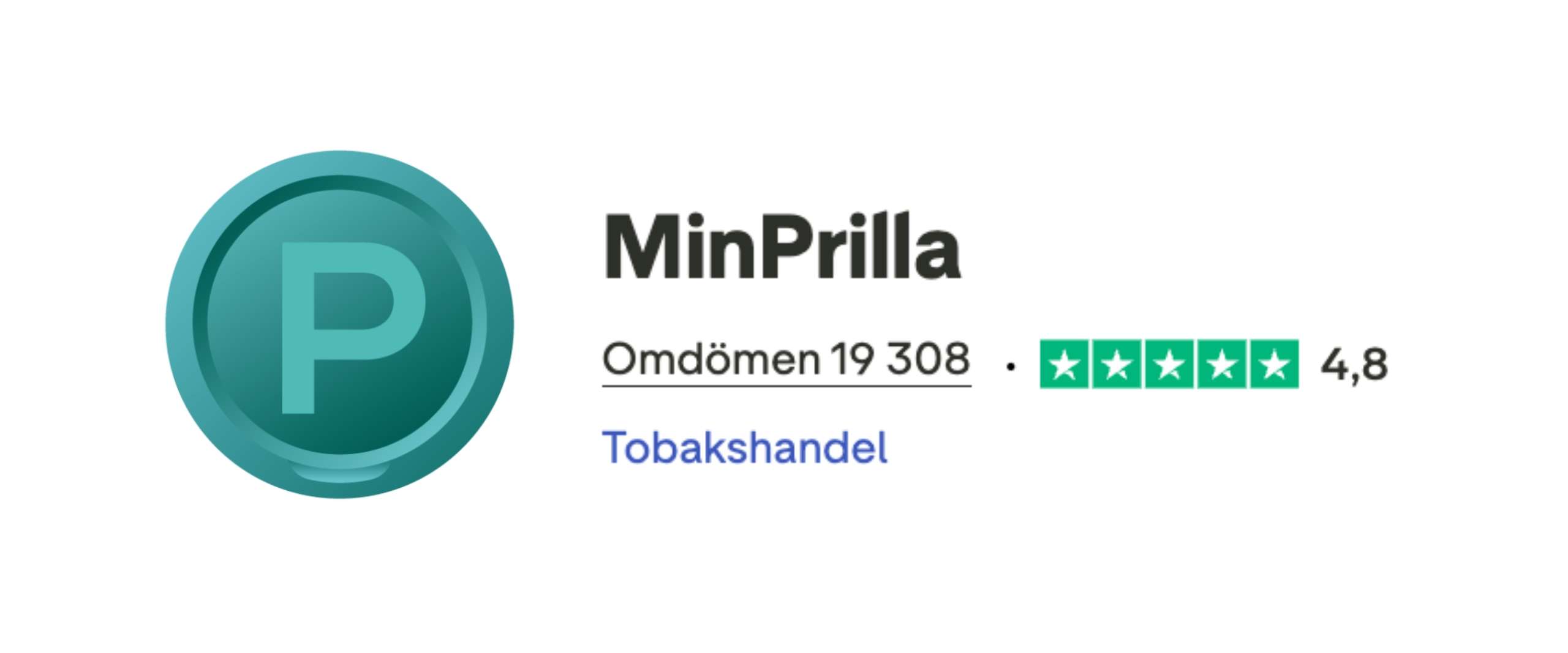 Minprilla 4,8 på trustpilot