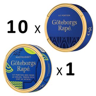 Göteborgs Rapé Mix 11 pack 10 White och 1 Masthugget