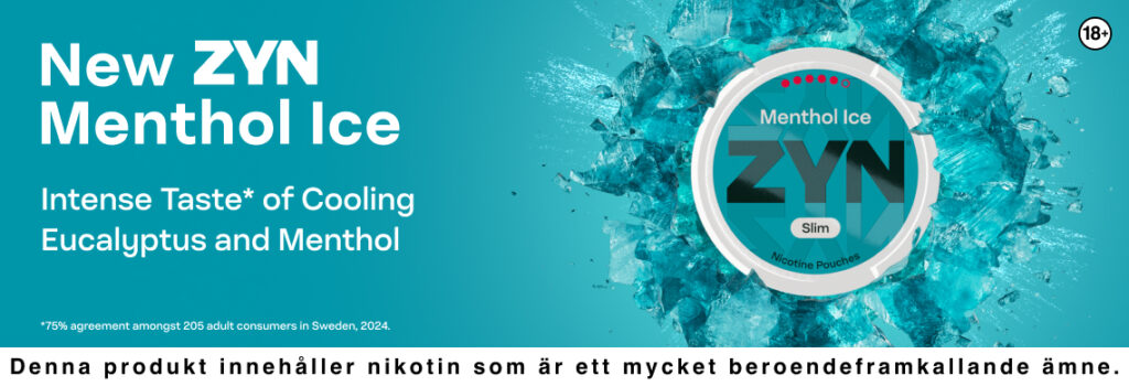 ZYN Menthol ICE - Nyhet