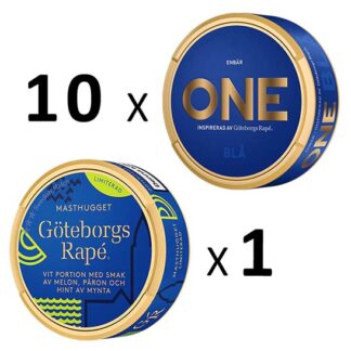 Göteborgs Rape Mix pack 10 st ONE Blå + 1 st Masthugget