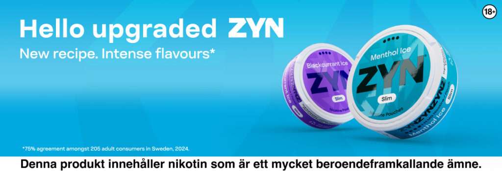 Nya ZYN Mentol Ice och Black current