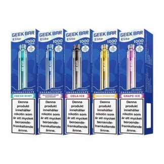 GEEK BAR 1000 Elite Stora Höstpaket 5 pack