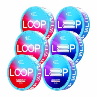 LOOP Mix 6 pack Strawberry och Blueberry Ice Strong