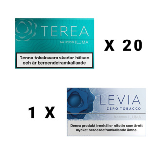 TEREA och LEVIA Mix 20 Turquoise + 1 Glacial Beat