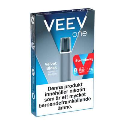 VEEV ONE Pod Velvet Black Device + Strawberry 20mg 3