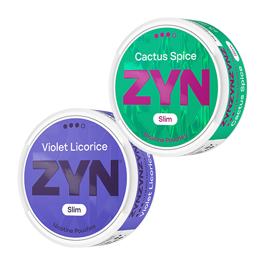 ZYN Slim Mix 2p Strong Cactus Spice och Violet Licorice