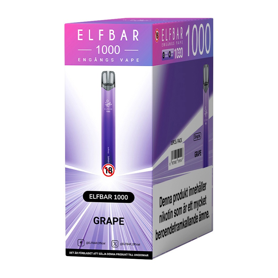Elfbar 1000 Grape 20mg 4