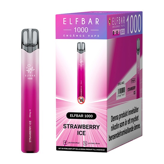 Elfbar 1000 Strawberry Ice 20mg 5