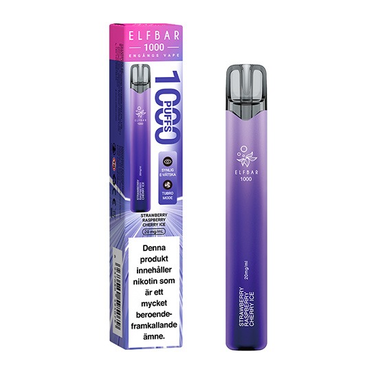 Elfbar 1000 Strawberry Raspberry Cherry Ice 20mg 2