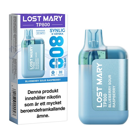 Lost Mary TP800 Blueberry Sour Raspberry 20mg