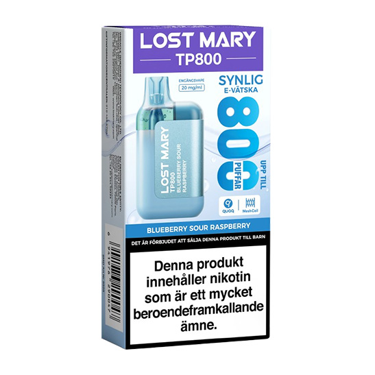 Lost Mary TP800 Blueberry Sour Raspberry 20mg