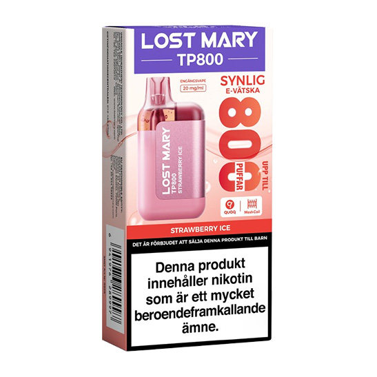Lost Mary TP800 Strawberry Ice 20mg