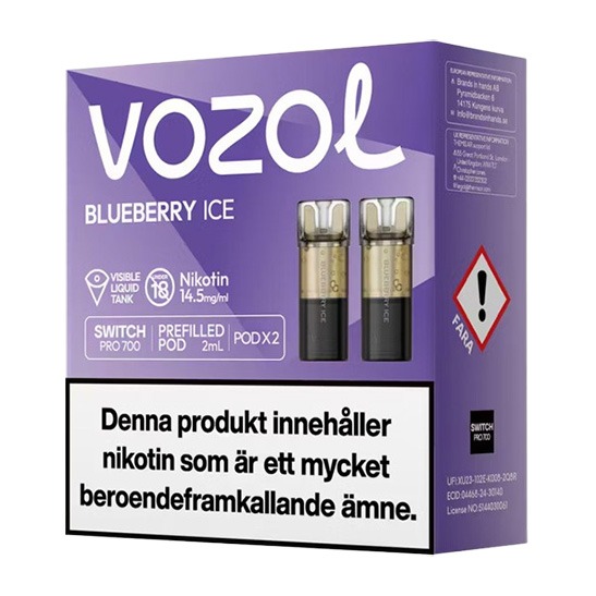 Vozol Switch Pro Pod x2 Blueberry Ice 14.5mg