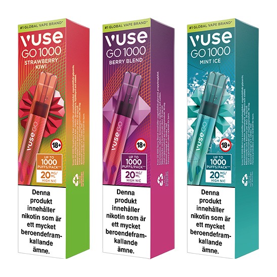 Vuse GO Bär och Mint Mix 3 pack 20mg