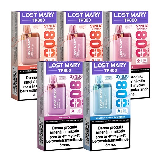 Lost Mary TP800 totalen Mix 5 pack