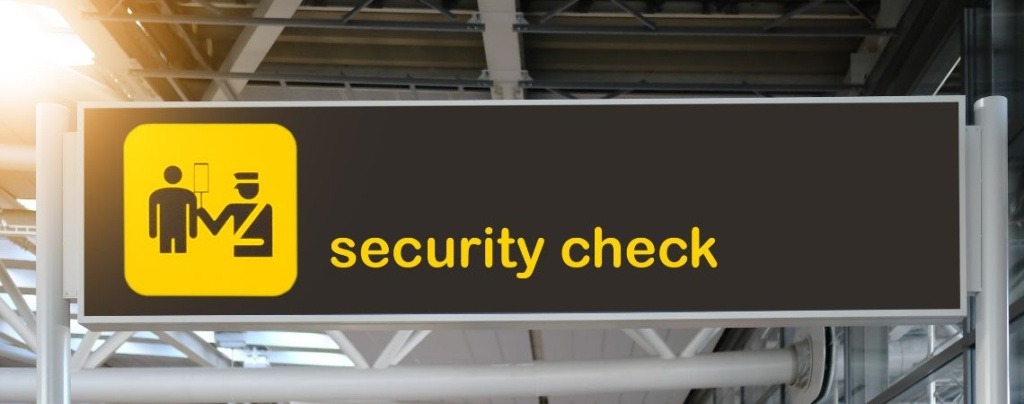 security check skylt - tullverket