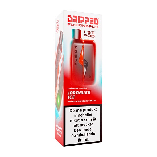 Dripped Fusion Split Pod Jordgubb Ice 14.5mg