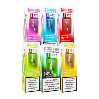 Dripped Fusion Split Mix 5 pack + Batteri 14.5mg